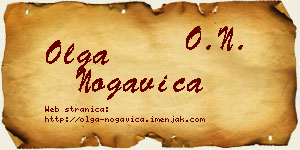 Olga Nogavica vizit kartica